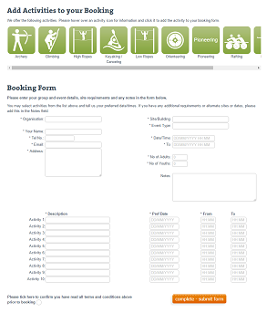 Campsite Booking Formd