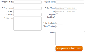Hall Bookings Form