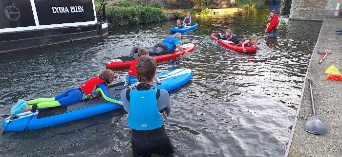 Beavers Paddle Boarding