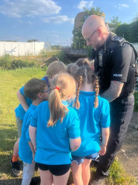 Beavers visited by the Police